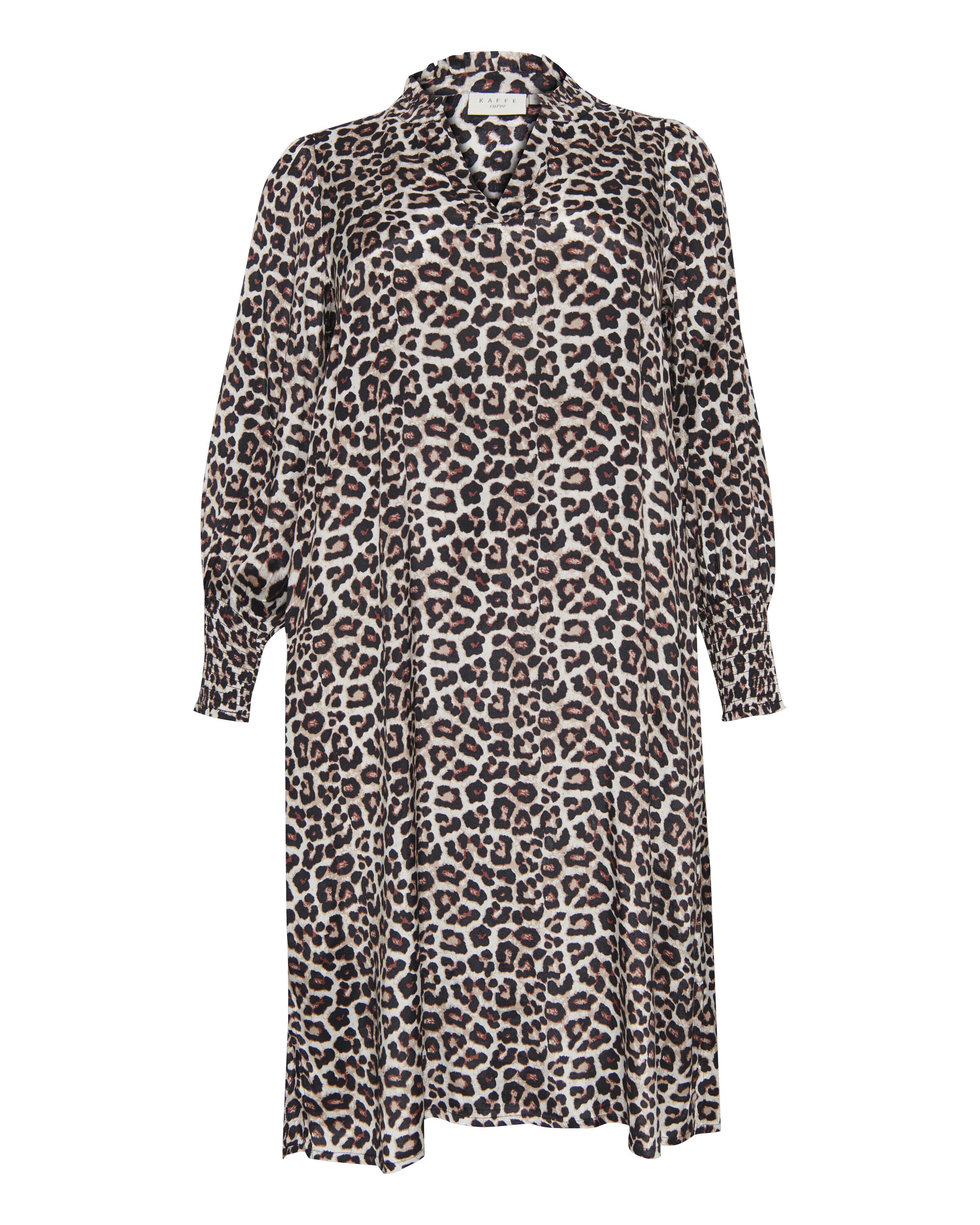 KAFFE CURVE Kjole 'dry' i ecru / rød / sort / hvid, Produktvisning