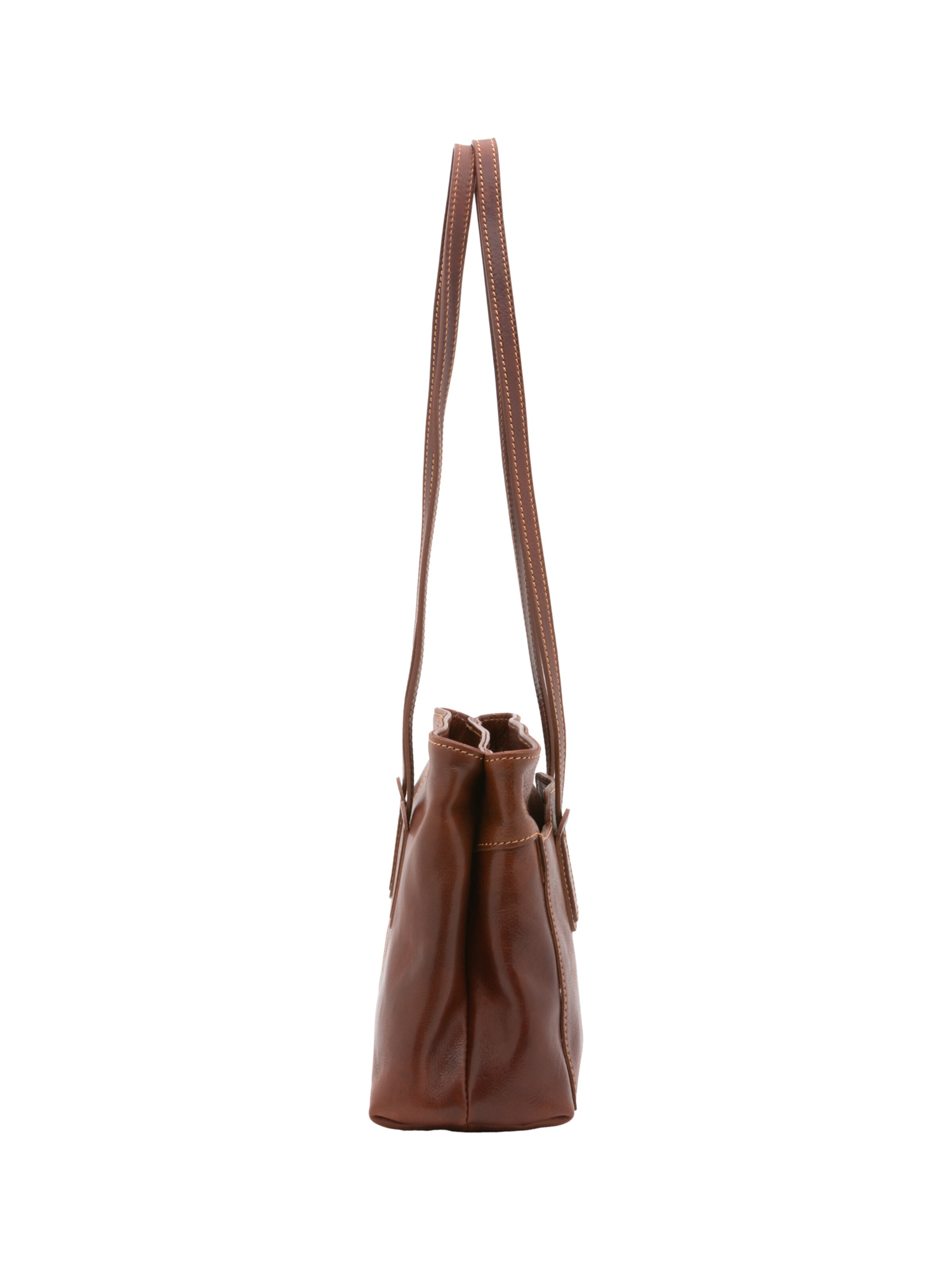 Borsa a spalla 'Borsa a Spalla Donna Vera Pelle Vacchetta - Chiusura Zip' di I Fratelli in marrone