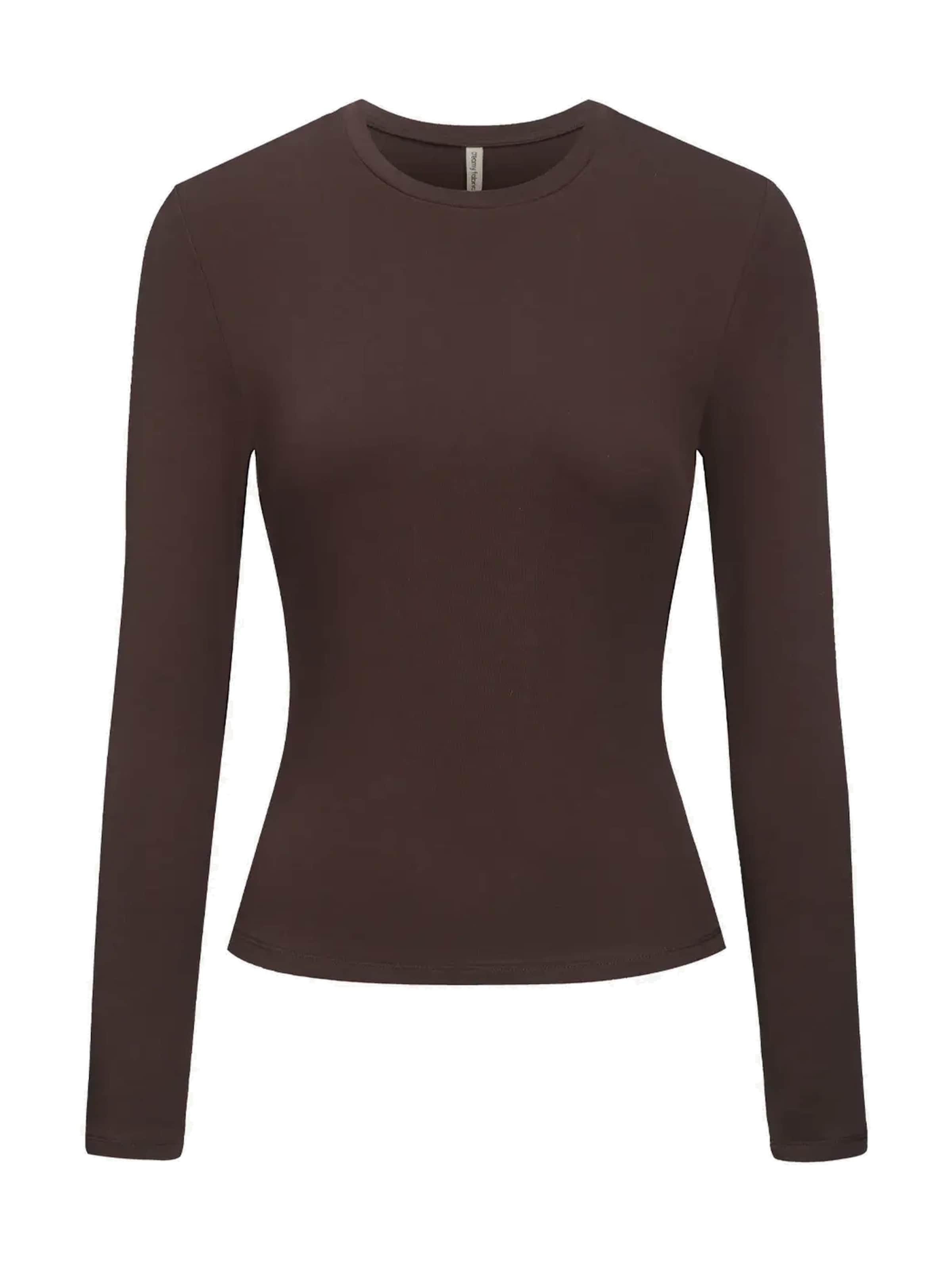 T-shirt 'Cotton Longsleeve' cfab (formerly creamy fabrics) en marron : devant