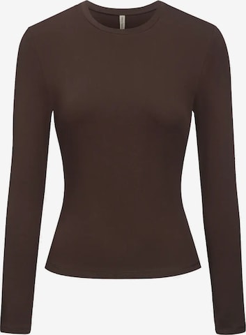 T-shirt 'Cotton Longsleeve' cfab (formerly creamy fabrics) en marron : devant