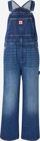 Monki Loosefit Tuinbroek jeans in Blauw: voorkant