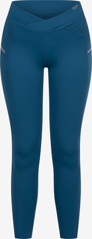 Smilodox Skinny Sportbroek 'Fastlane' in Blauw: voorkant