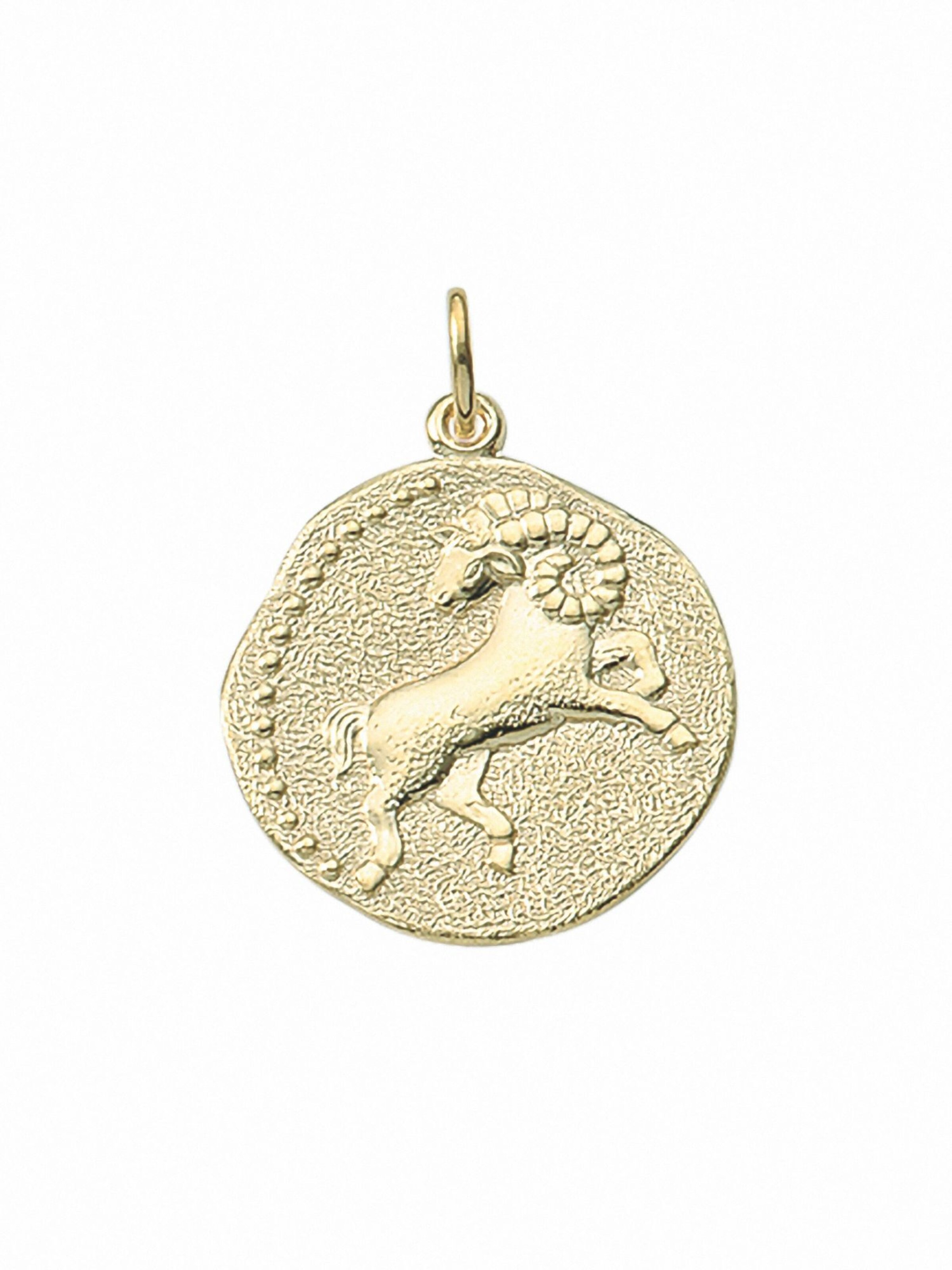 Adelia´s Anhänger "Widder" in Gold: Vorderseite