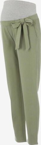 Pantalon 'Masmini' MAMALICIOUS en vert : devant