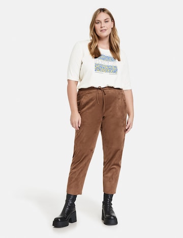 SAMOON Loose fit Trousers 'Mia' in Brown