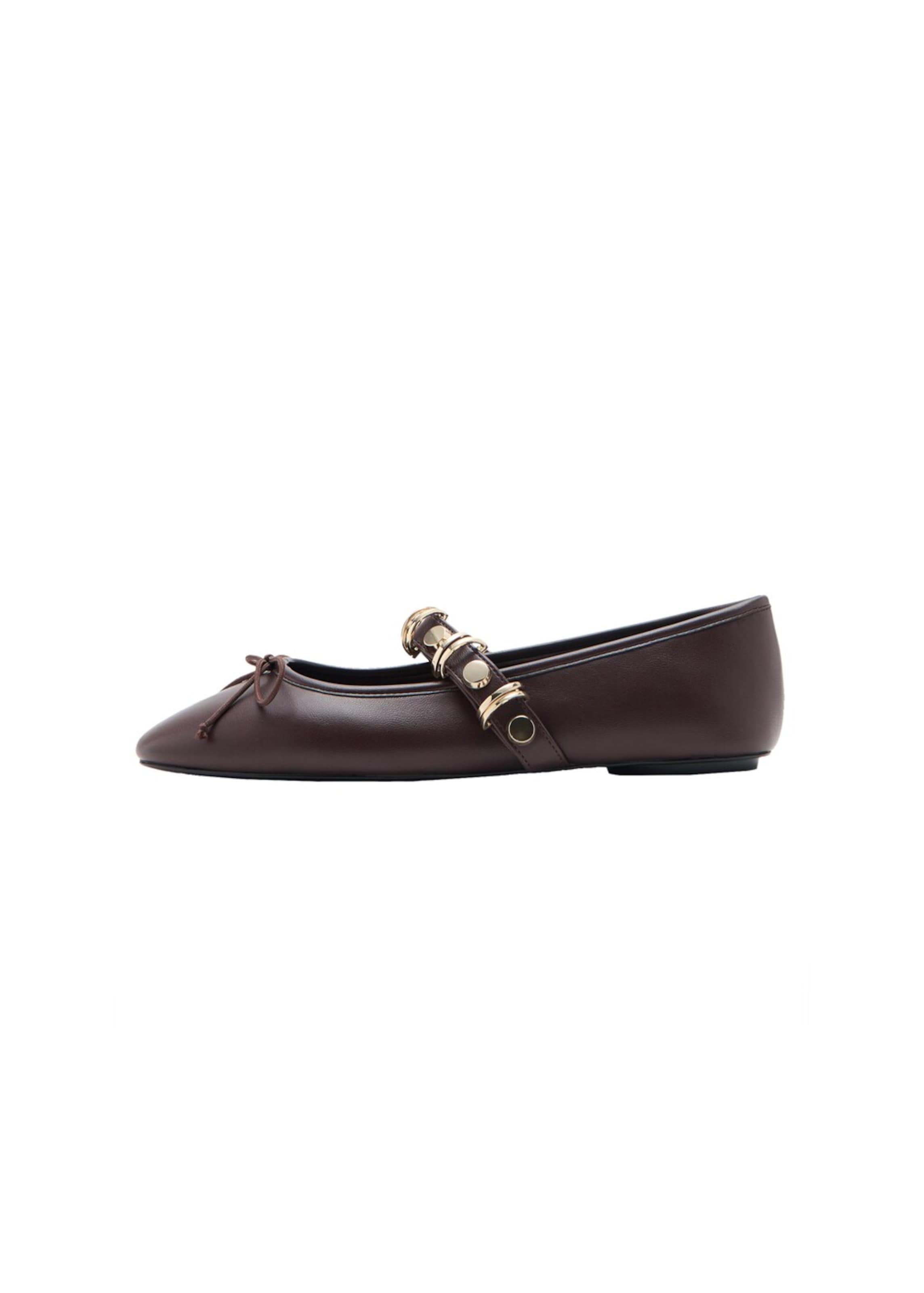 MANGO Ballet Flats with Strap 'Ringing' in Bordeaux, Item view