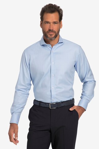 JP1880 Comfort fit Zakelijk overhemd in Blauw: voorkant