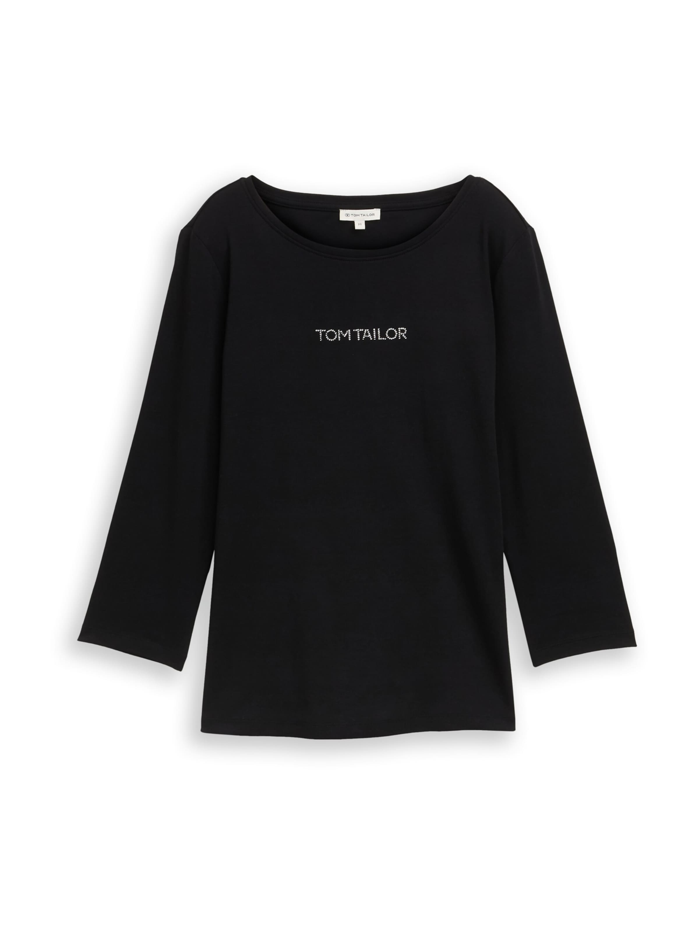 juoda TOM TAILOR Marškinėliai: priekis