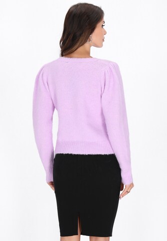 faina Knit cardigan in Purple
