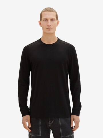 T-Shirt TOM TAILOR en noir : devant