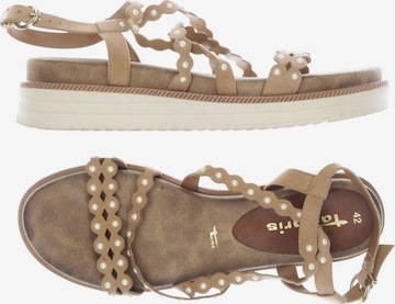 Tamaris Sandalen 42 in Braun: Vorderseite
