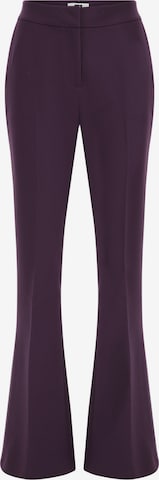 évasé Pantalon à plis WE Fashion en violet : devant