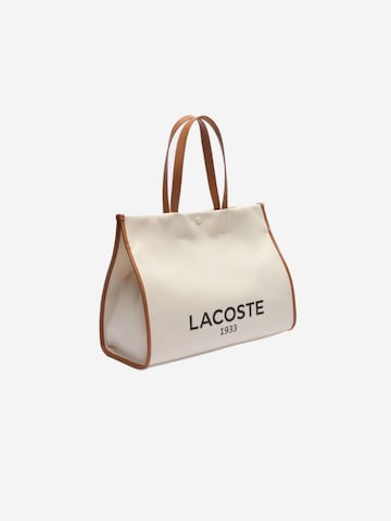 LACOSTEShopper torba 'Lacoste Sac Cabas Heritage Canvas Lacoste Naturel Tan' - bijela boja