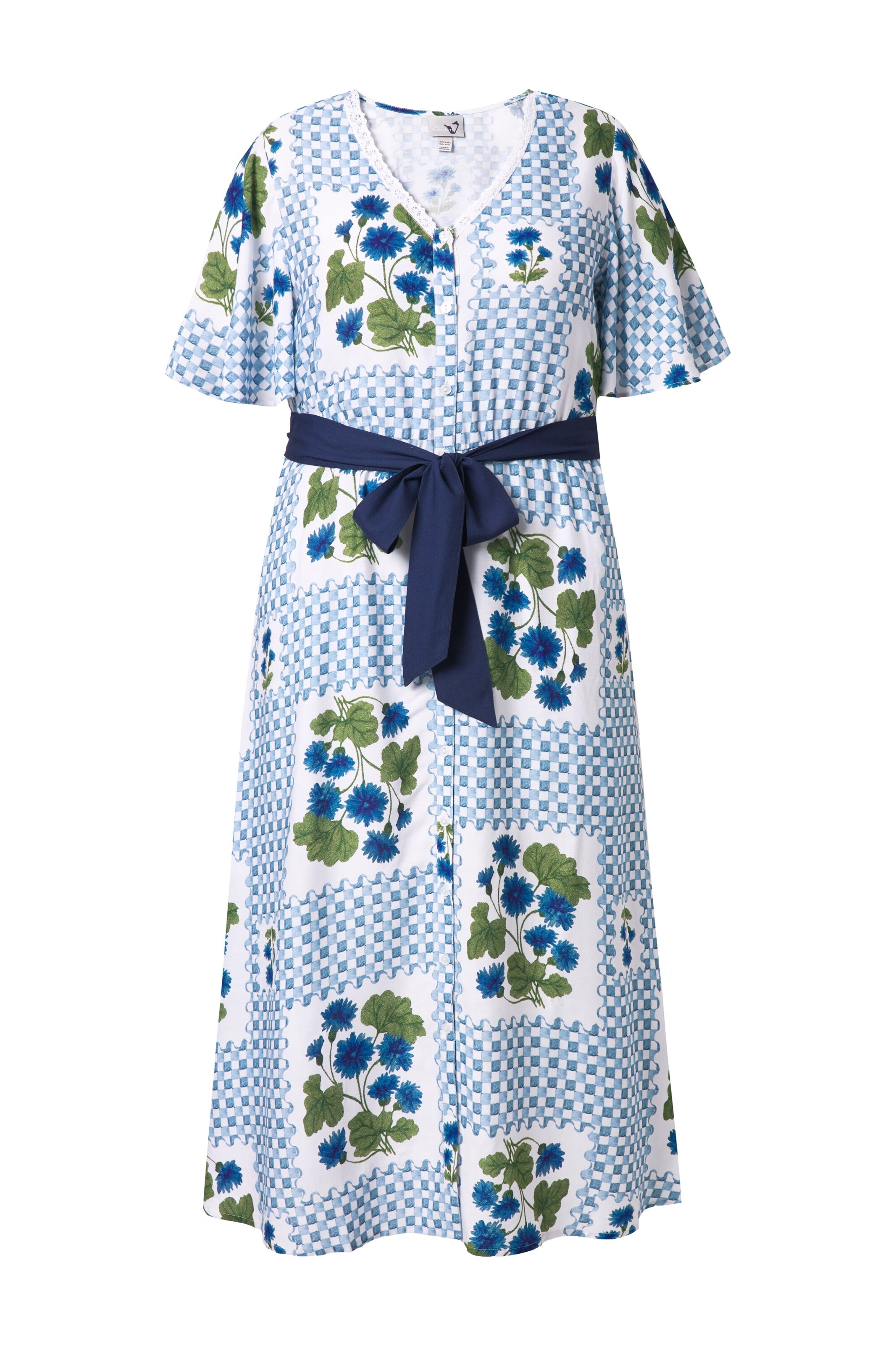 Ulla Popken Jurk in Blauw: voorkant