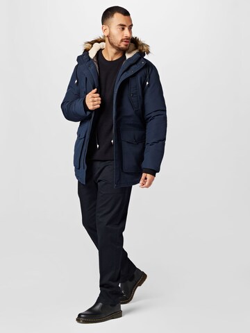 JACK & JONES Zimní parka 'TIMO' – modrá