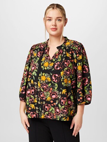 Vero Moda Curve Blouse 'OLIVIA' in Zwart: voorkant