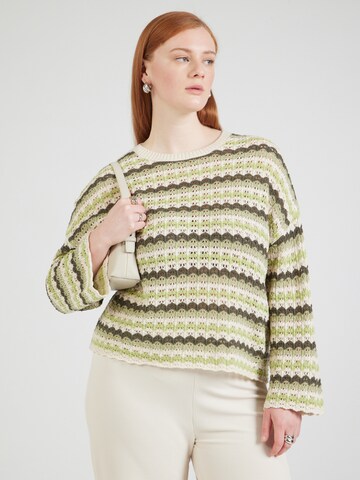 ONLY Carmakoma - Jersey 'CARAsa' en beige: frente