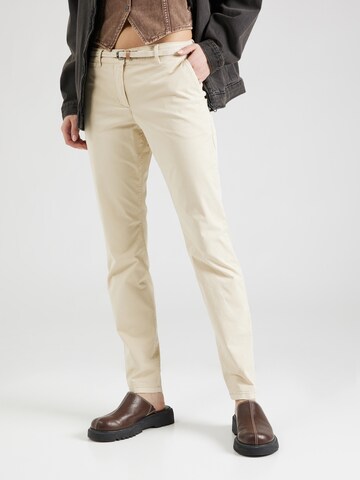 TOM TAILOR Slim fit Chino trousers in Beige: front