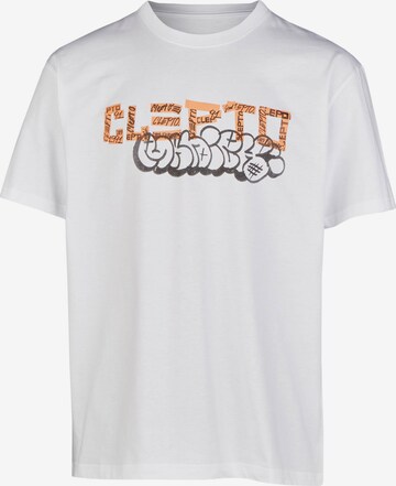 Cleptomanicx Shirt 'Tape' in White: front