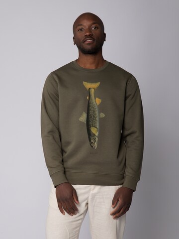 Sweat-shirt 'Forelle' Watapparel en vert : devant