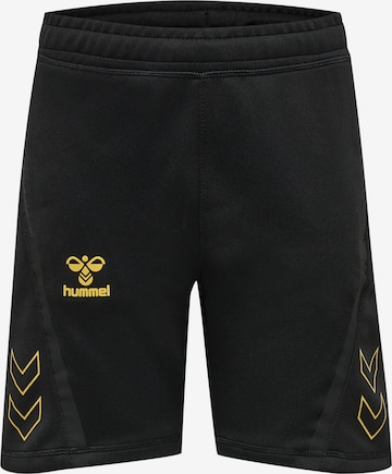 Hummel Regular Workout Pants in Black: front