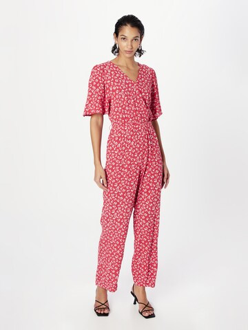 ICHI Jumpsuit 'MARRAKECH' i rød: forside