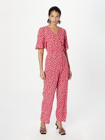 ICHI Jumpsuit 'MARRAKECH' in Rood: voorkant