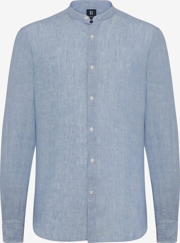 Coupe regular Chemise Boggi Milano en bleu : devant