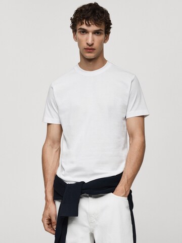 MANGO MAN Shirt 'CHERLO' in Wit: voorkant
