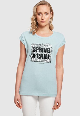 Merchcode Shirt 'Spring And Chill' in Blauw: voorkant