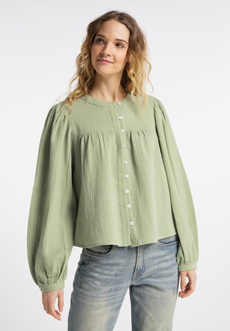 DreiMaster Vintage Blouse in Groen: voorkant