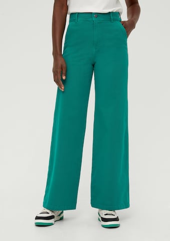 s.Oliver Wide leg Jeans in Groen: voorkant