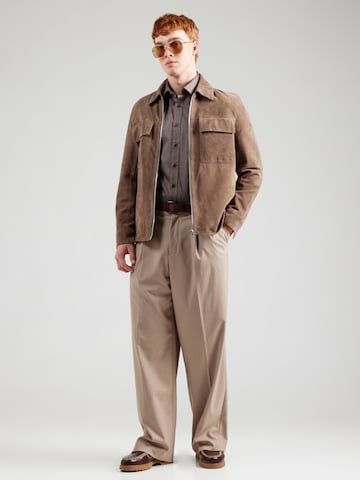 Michael Kors Regular fit Overhemd 'DOBBY' in Bruin