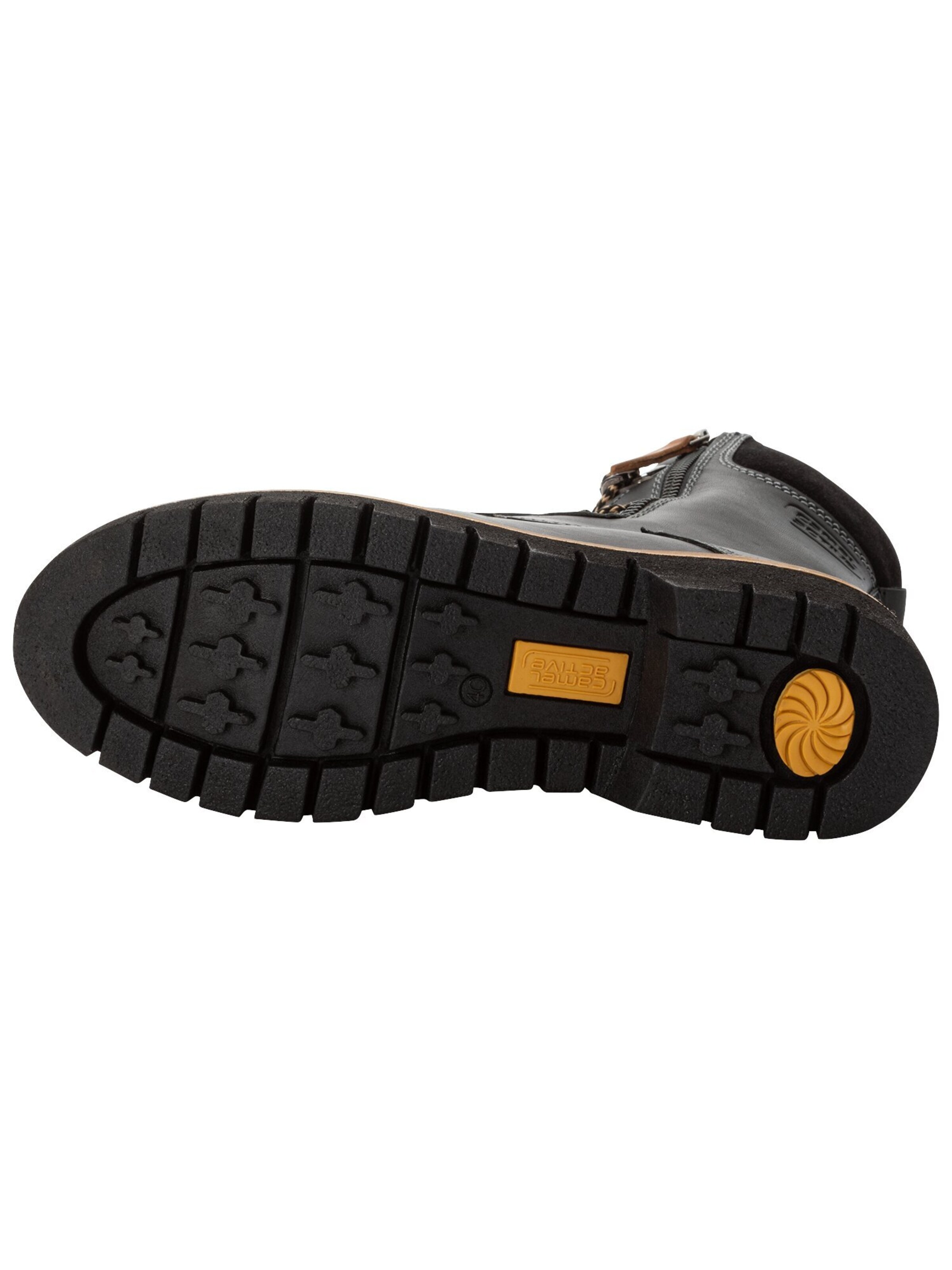 CAMEL ACTIVE Schnürstiefelette in Schwarz