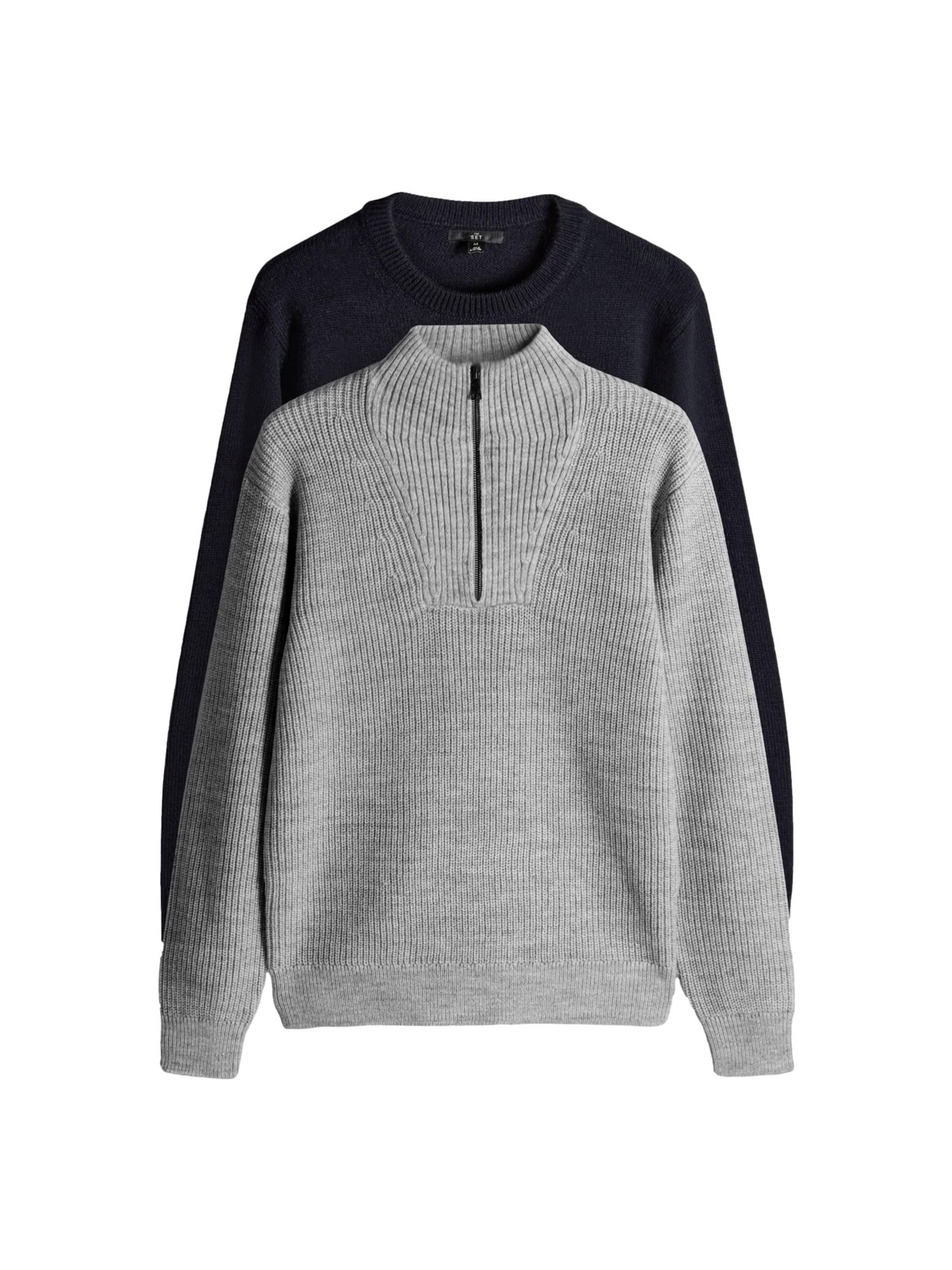 mėlyna The Set Megztinis: priekis