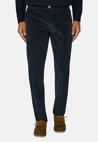 Boggi Milano Slim fit Chino trousers in Blue: front