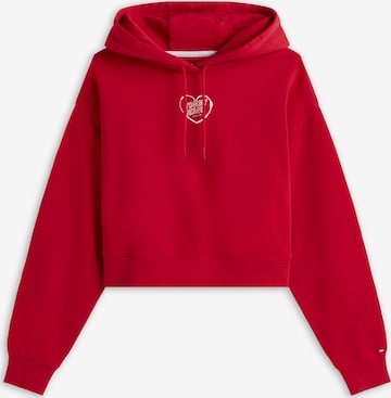 Tommy Jeans Суичър 'HEART' в червено: отпред