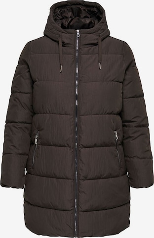 Manteau d’hiver ONLY Carmakoma en marron : devant