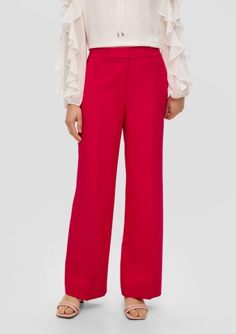 Wide leg Pantaloni con piega frontale di s.Oliver BLACK LABEL in rosso: frontale