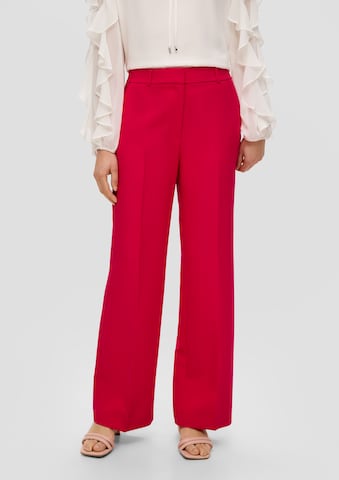 s.Oliver BLACK LABEL Wide leg Pleated Pants in Red: front