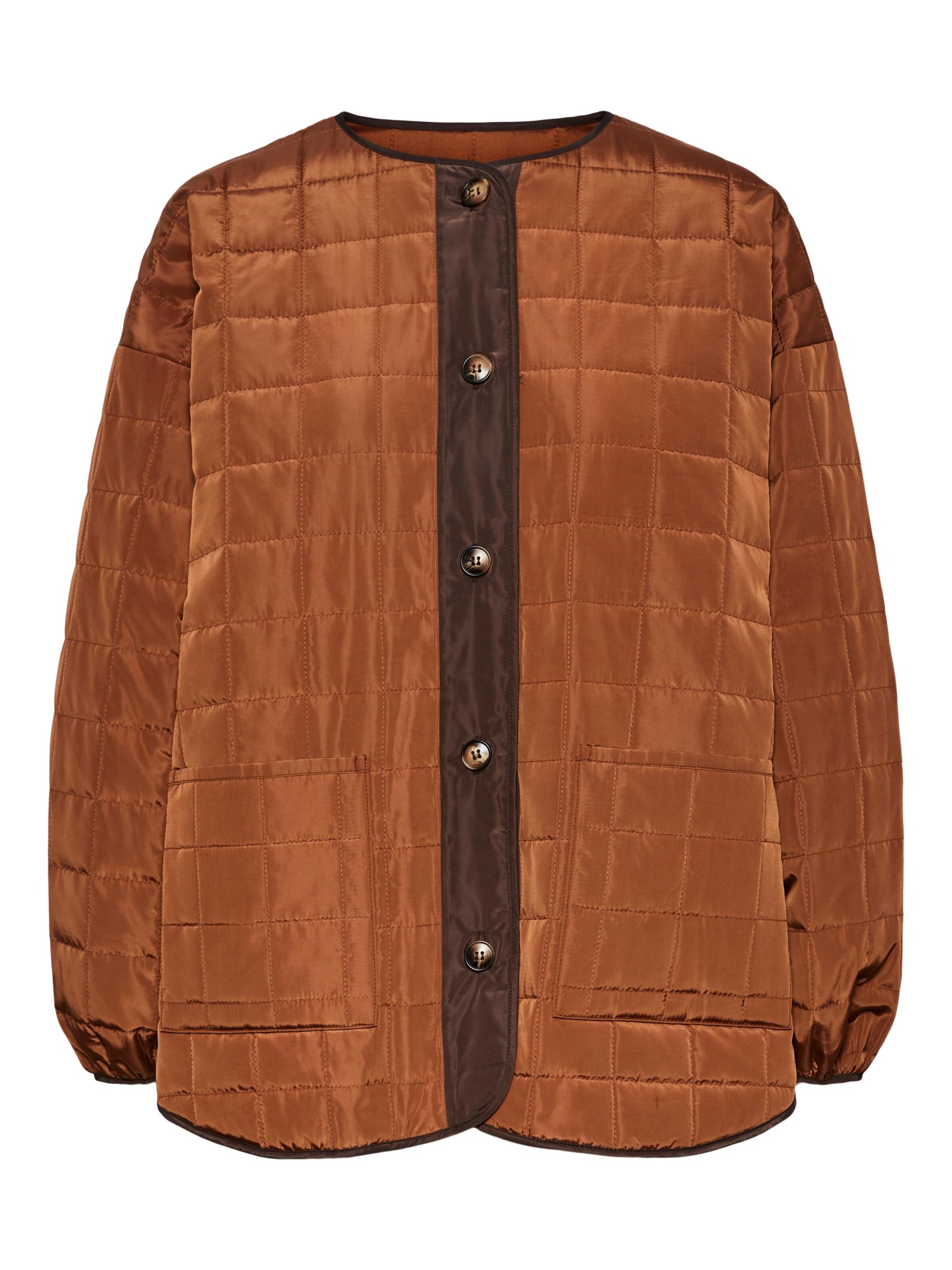 PIECES Overgangsjakke 'Hella' i brun: forside