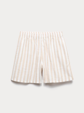 Marks & Spencer Loose fit Trousers in Beige: front