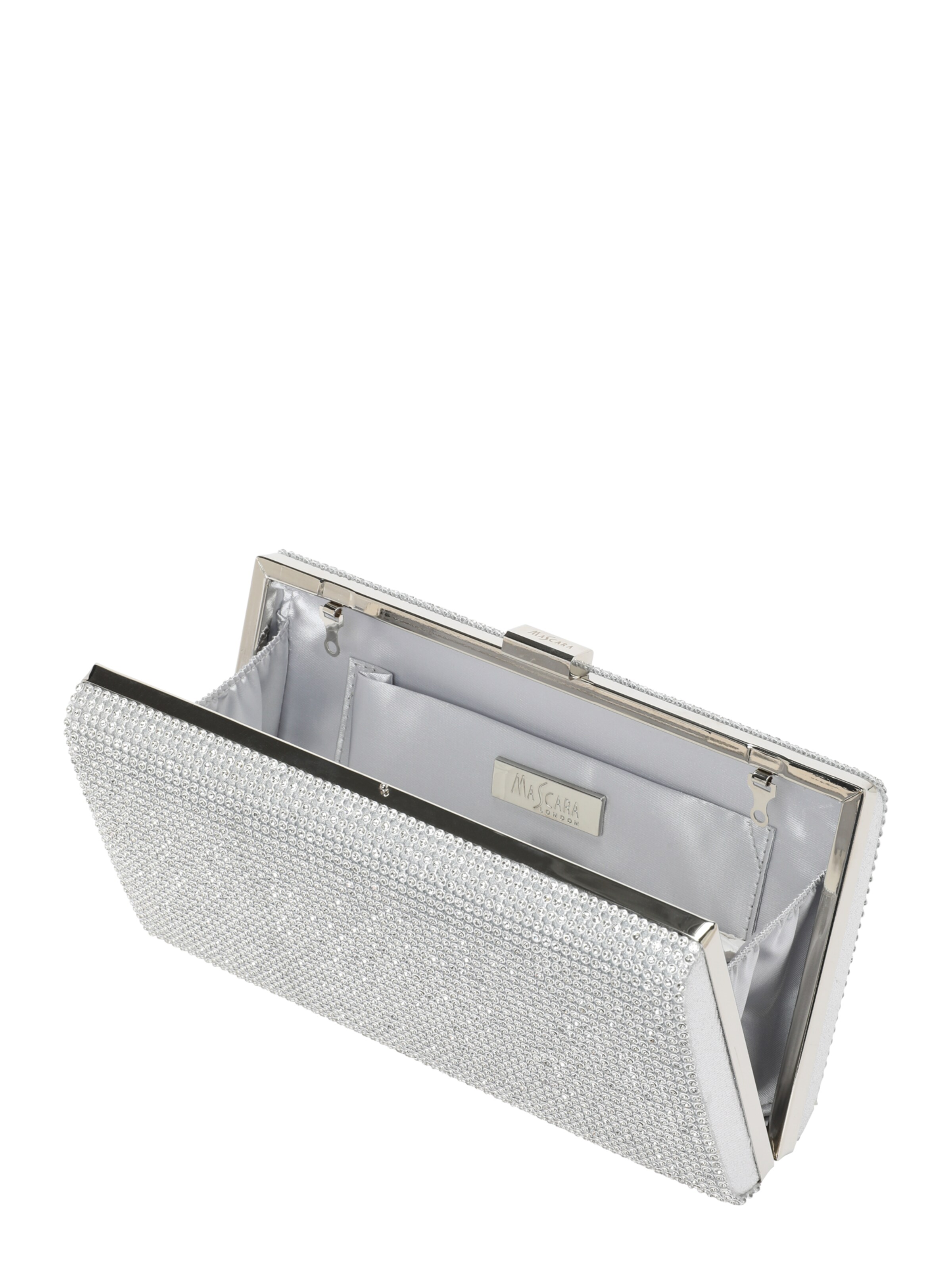 mascara Clutch in Silber