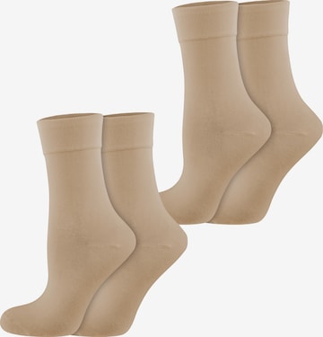 Nur Die Socks in Beige: front