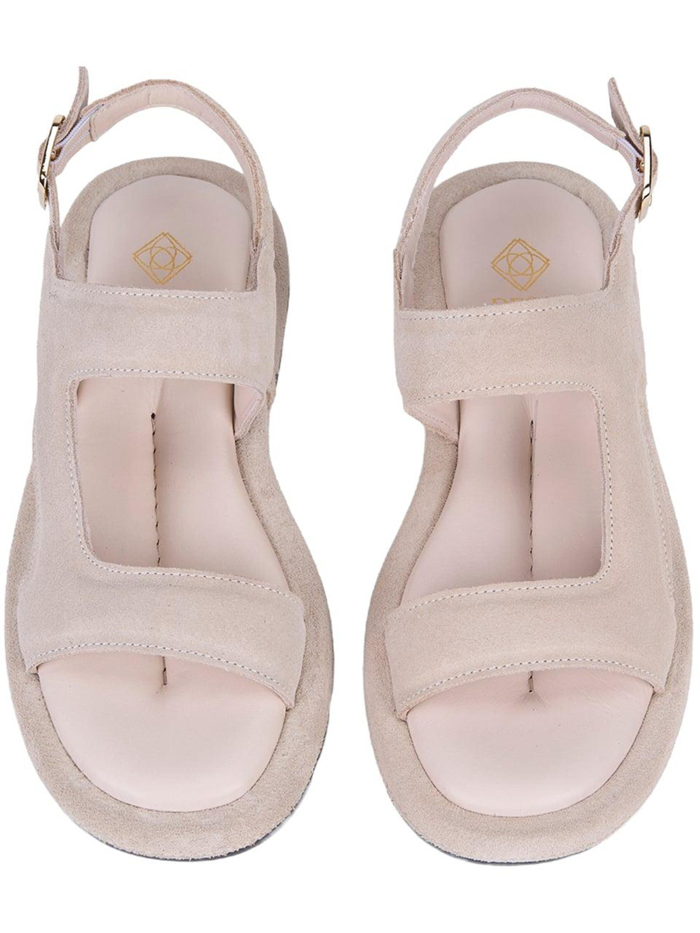 Desa Sandaal 'Sandalen mit Knöchelriemen' in Beige