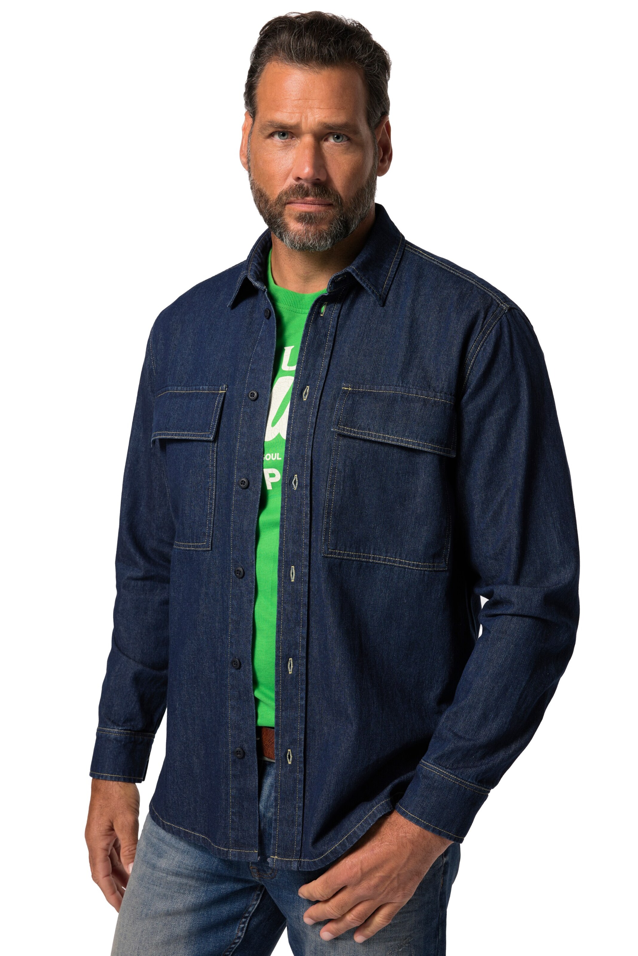 JP1880 Comfort fit Overhemd in Blauw