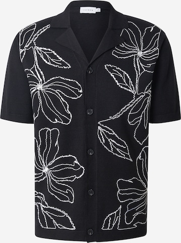 TOPMANKardigan - crna boja: prednji dio