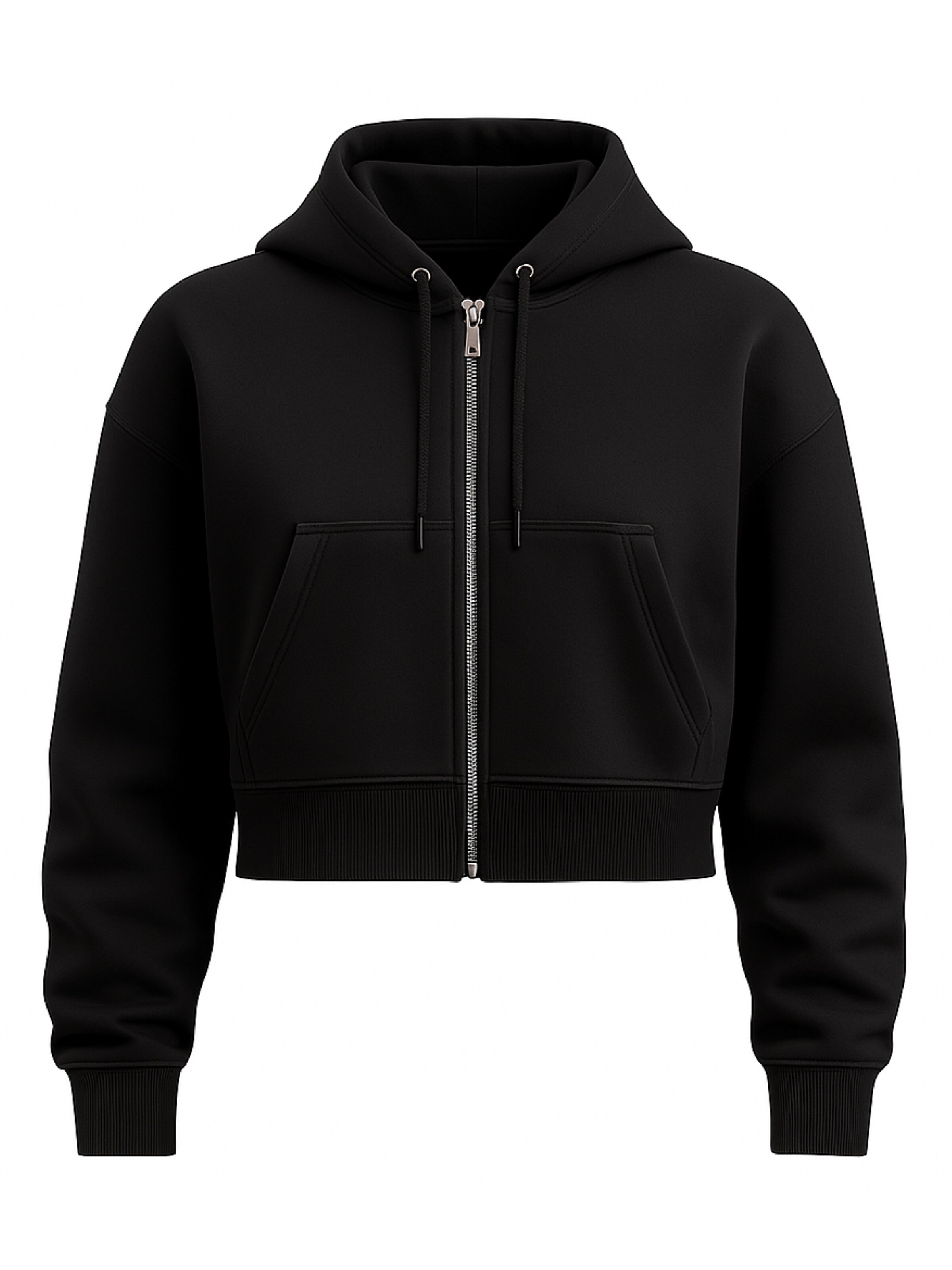 Justever Sweatjacke in Schwarz: Vorderseite