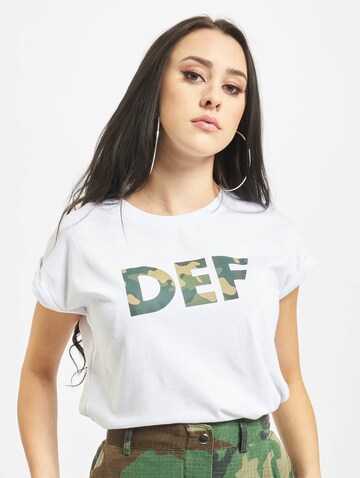 T-shirt DEF en blanc : devant