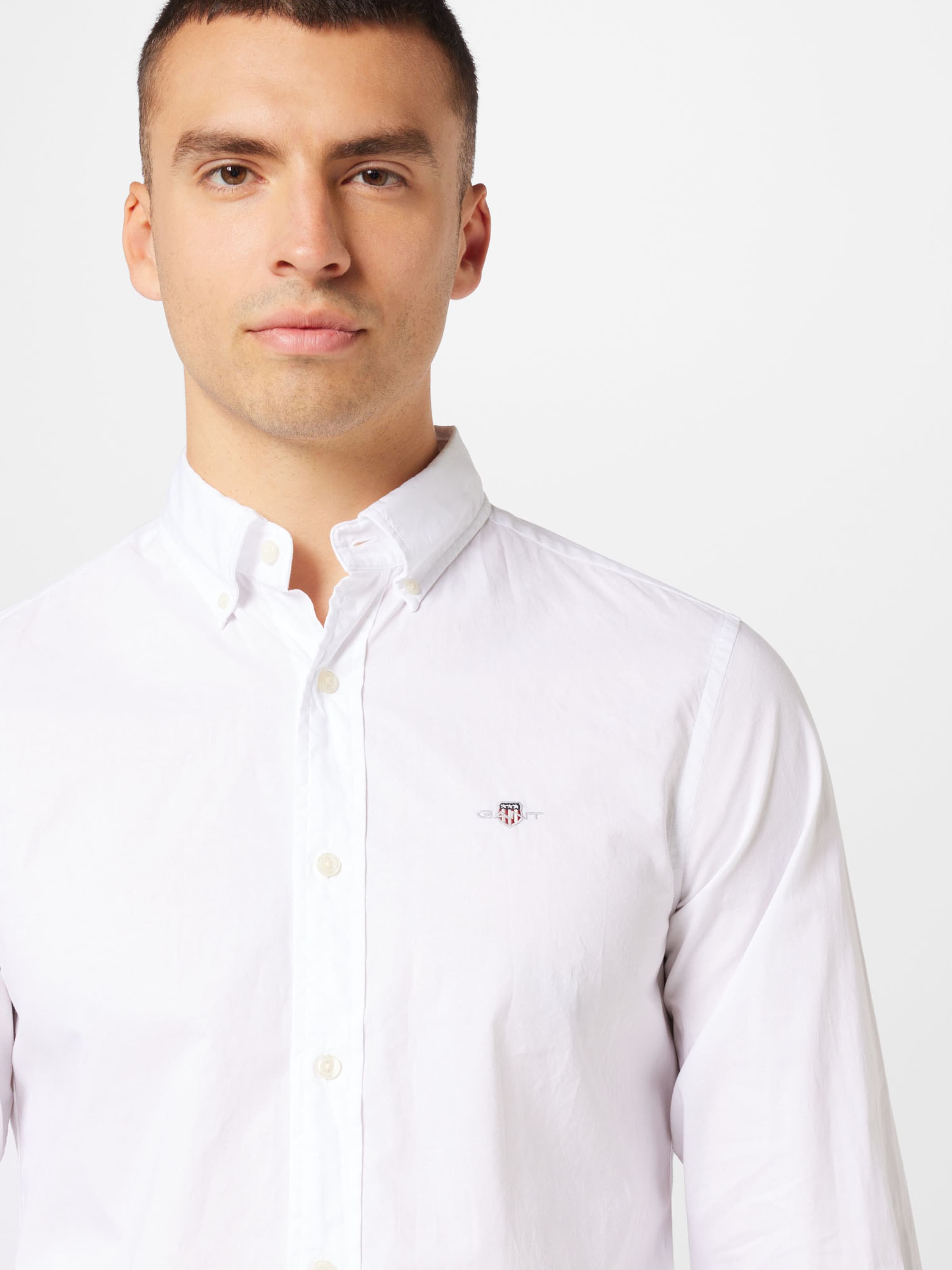 GANT Slim fit Overhemd in Offwhite ABOUT YOU